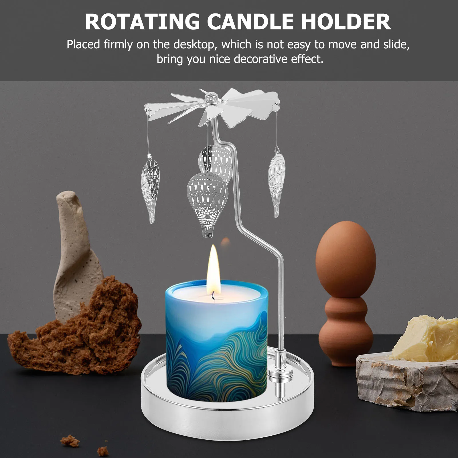 

Creative Rotating Metal Holder Diy Assembly Decorative Tabletop Candlestick For Home Party Wedding Anniversary