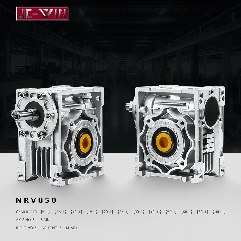 Mão Manual Self-locking Ângulo Direito Redutor Worm Engrenagem Redutor Redução Gearbox Relação de Engrenagem 5:1 a 100:1 Nrv050