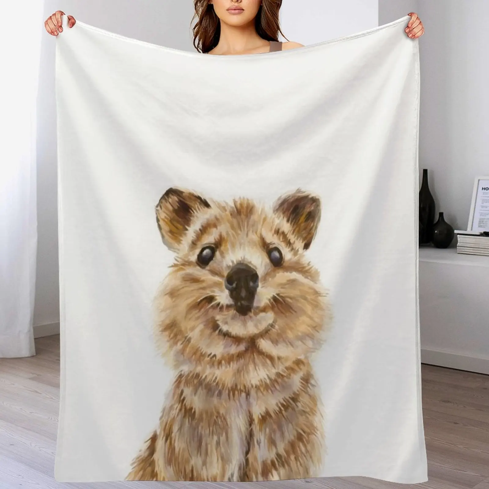 Quokka, the happiest wildlife on Earth Throw Blanket Thermal Plaid Summer Beddings Blankets