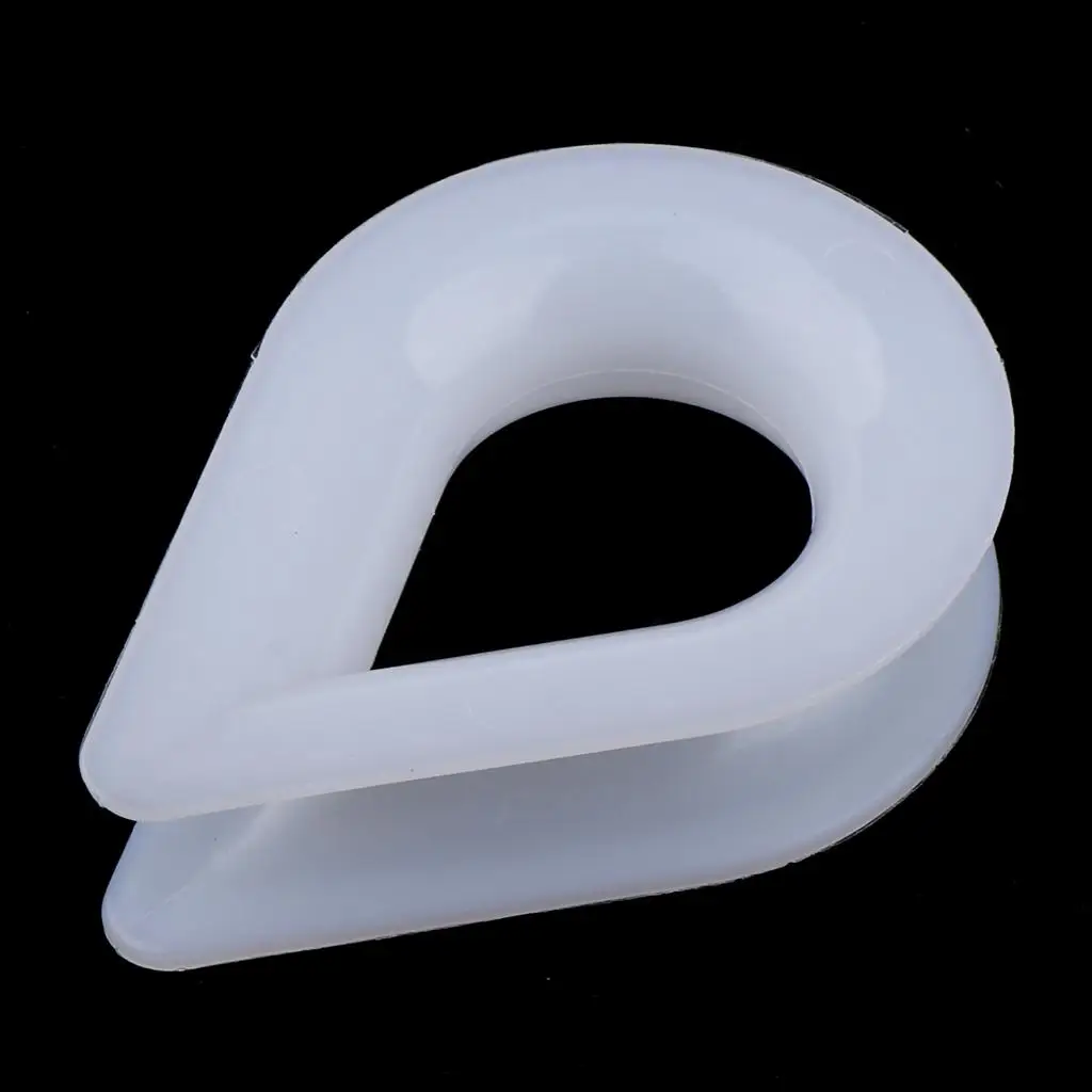 White Nylon Plastic Thimbles Eye Replacements For 16 mm Wires Ropes Yacht Kayak Accessories