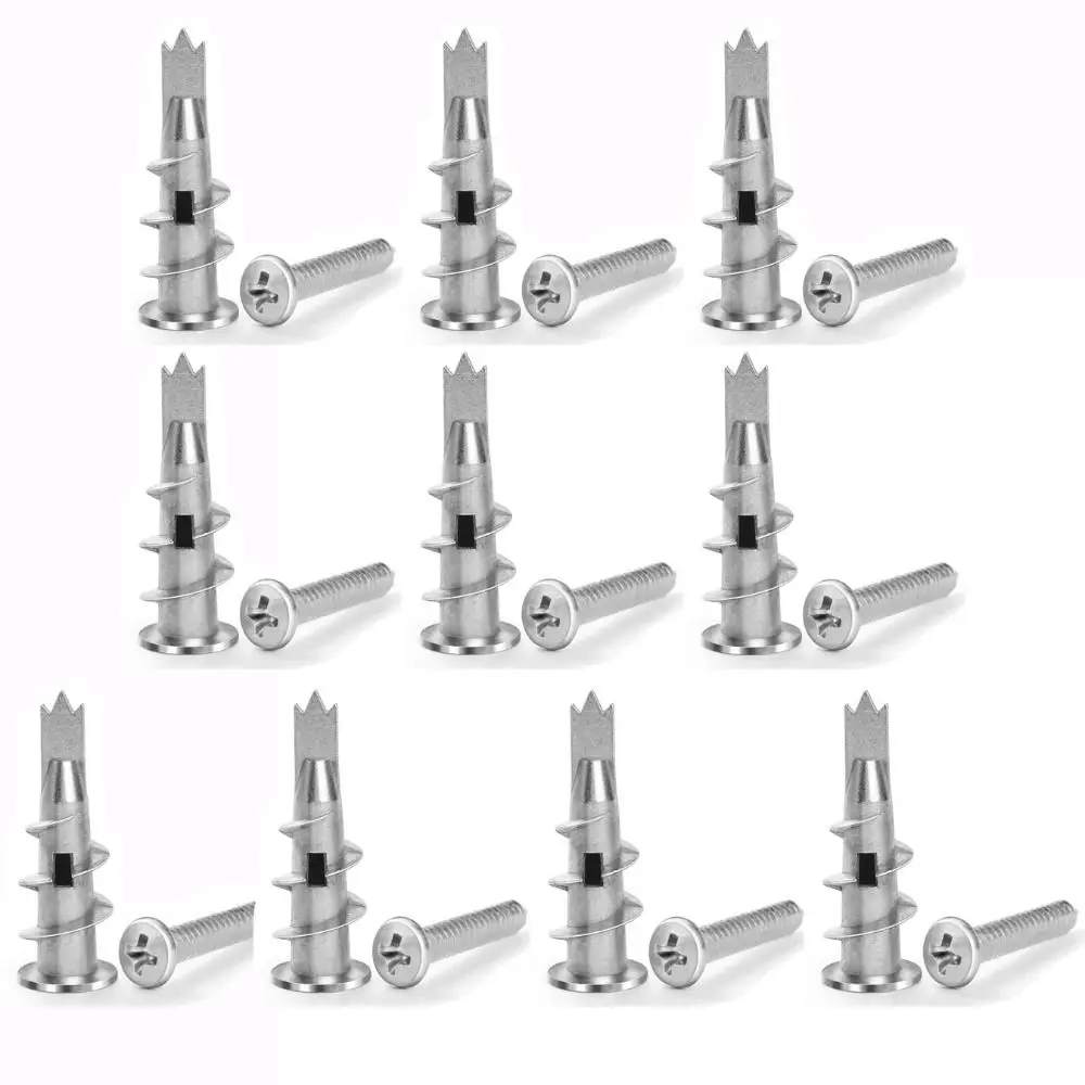 New Zinc Alloy Expansion Tube Nails Self Tapping Serrated Plasterboard Screws Fasteners Bolt