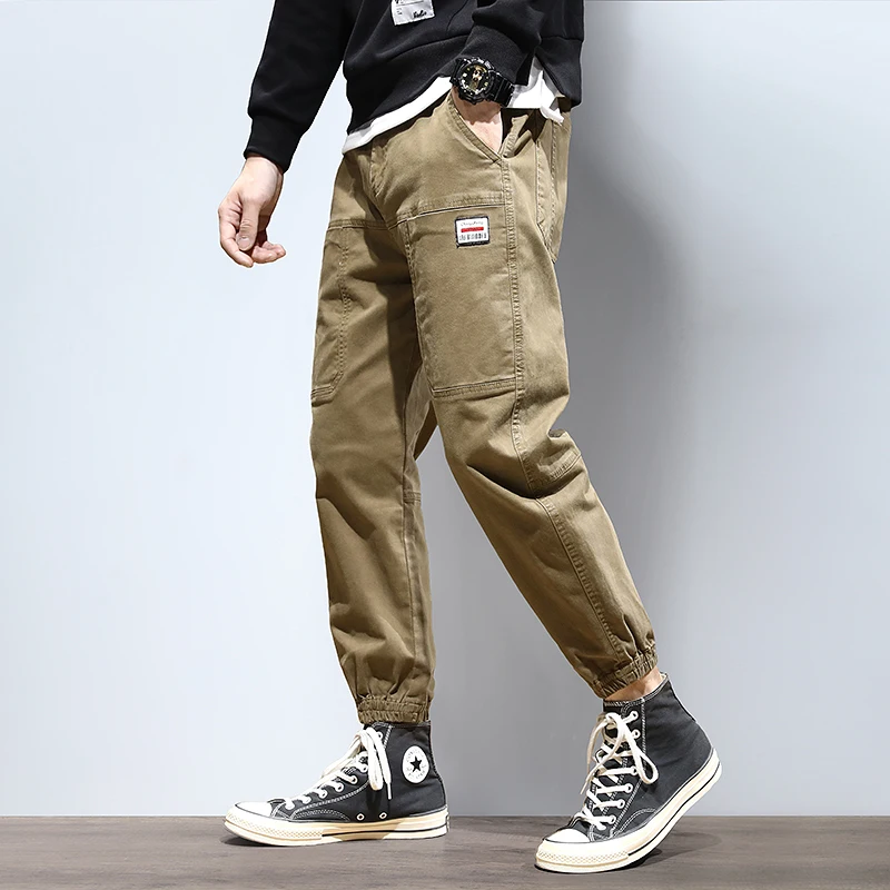 Streetwear Fashion Casual Pants Men Overalls Big Pocket Spliced Designer Cargo Pants Hombre Hip Hop Joggers Men Loose Trousers