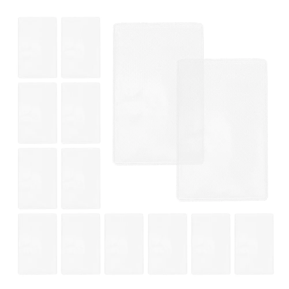 50 قطعة من حافظة الهوية، حامل شارة شفاف، أوراق حماية للبطاقات البلاستيكية خفيفة الوزن ومتعددة الوظائف، حل تخزين البطاقات