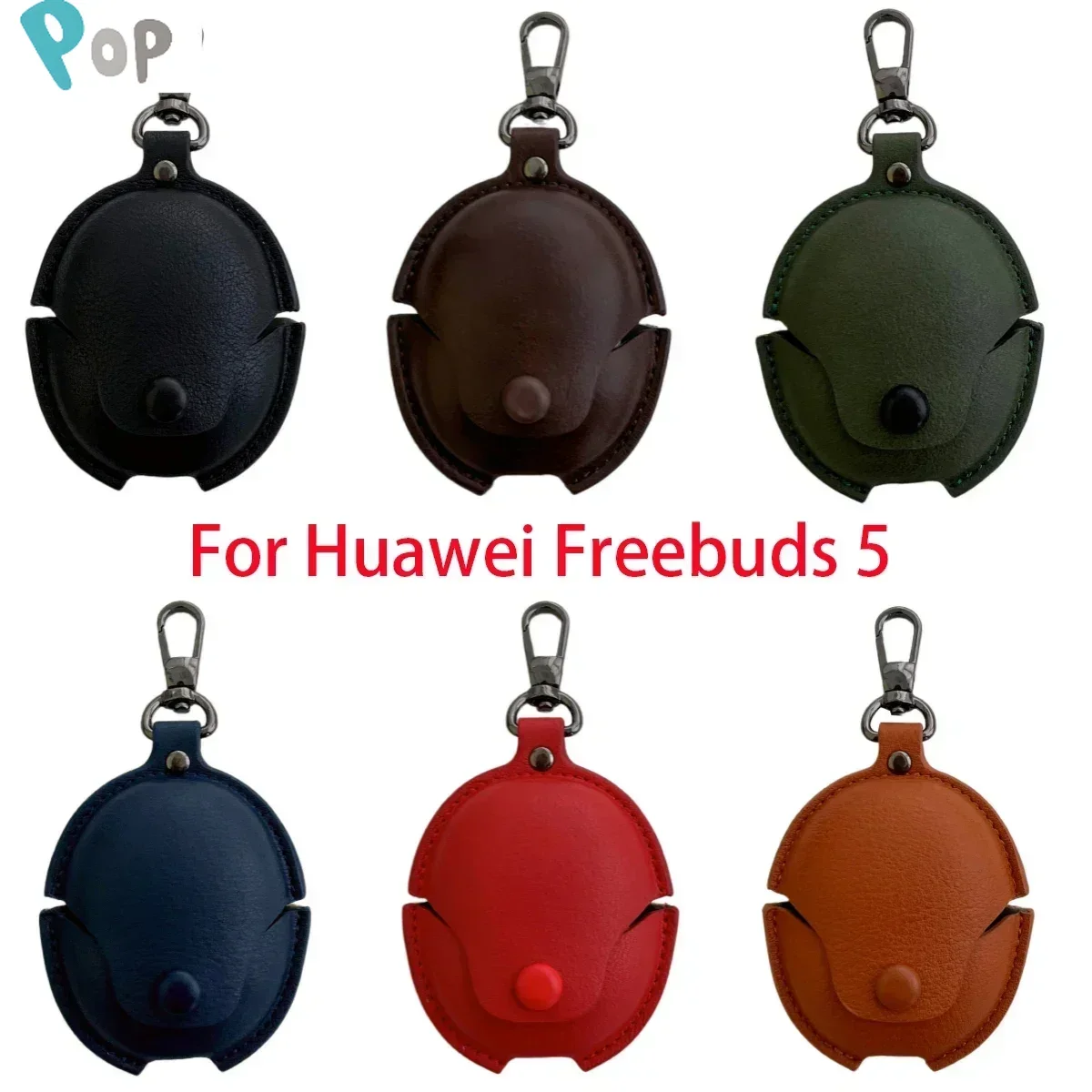 

Кожаный чехол для наушников для Huawei Freebuds 5, беспроводные Bluetooth-наушники, защитный чехол с крючком для Freebuds 5, аксессуары