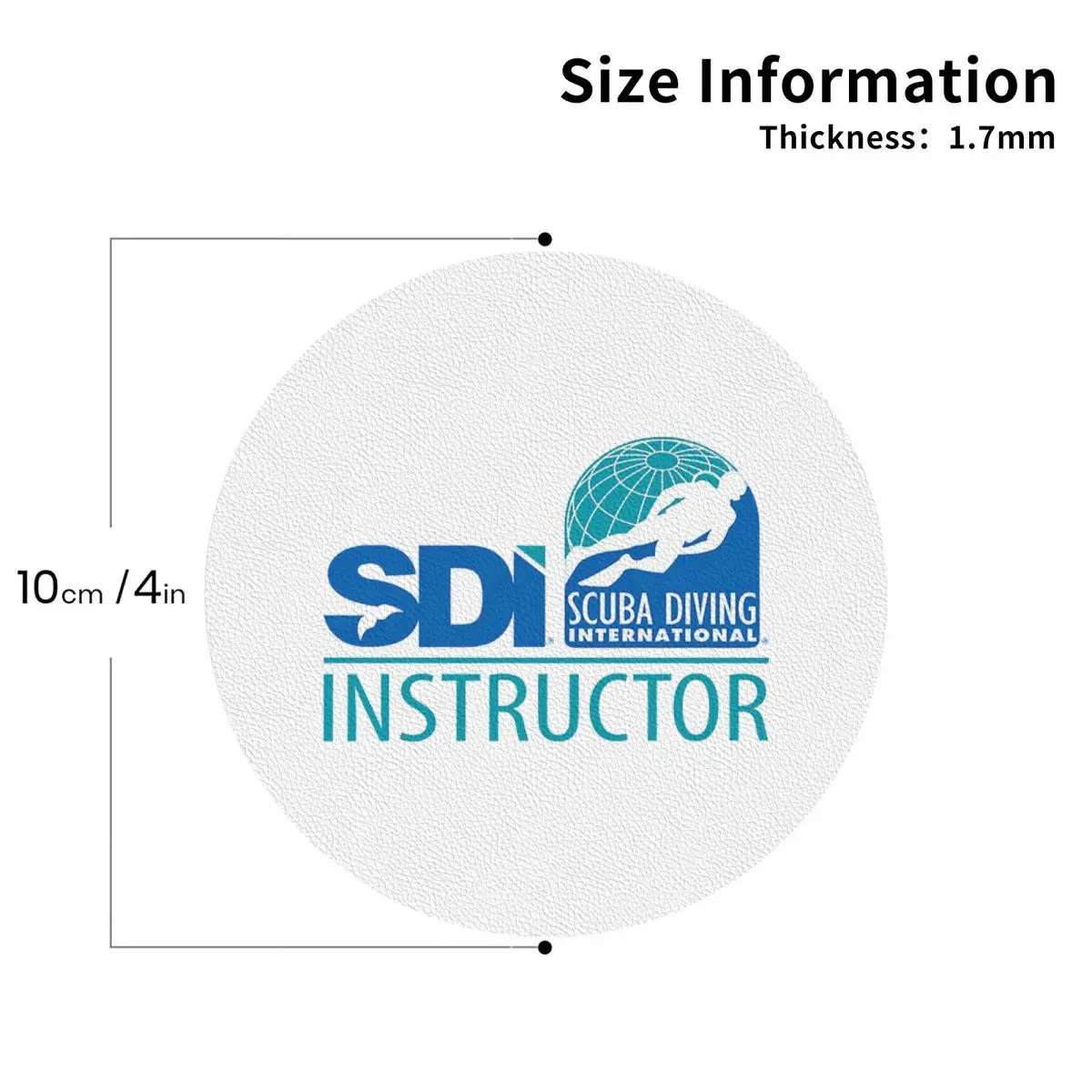 

Scuba Diving International (SDI)- SDI Instructor Coasters Leather Placemats Insulation Coffee Mats For Home Dining Pads Set of 4