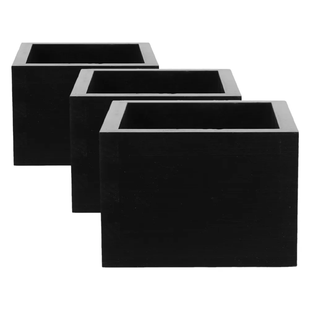 3Pcs Square Wooden Sake Cups Japanese Inspired Natural Grain Finish for Sake Matcha Snacks Serving Sushi Restaurant Home Use