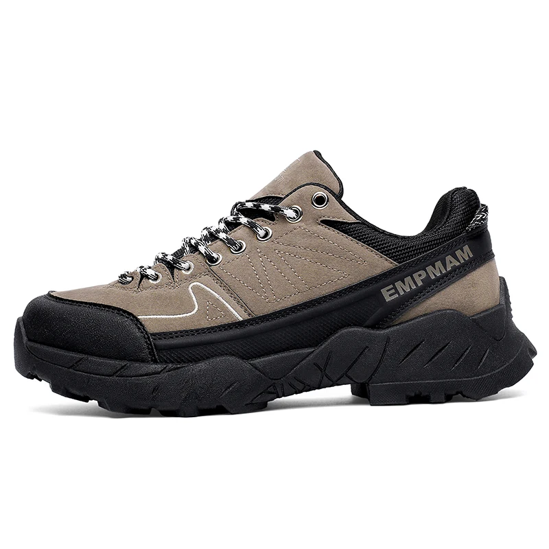 Men All-Terrain Trail Running Shoes Autumn Lightweight Non-Slip TPR Sole Hiking Trekking Sneakers Outdoor Casual Footwear 39-45