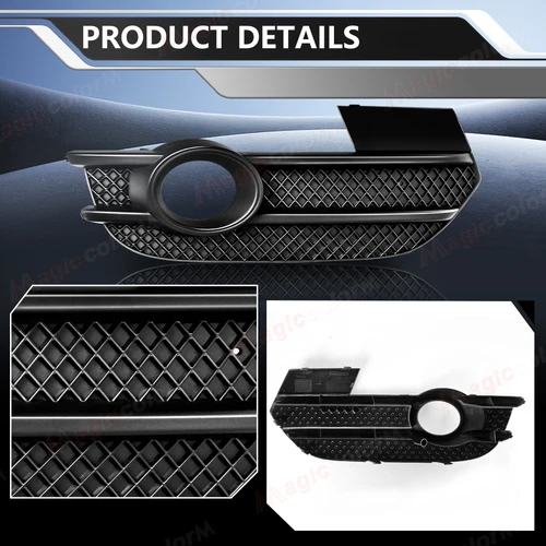 Imagen 2 del producto Cubierta de luz antiniebla delantera para Audi Q3 2012 2013 2014 2015 versión UE lámpara antiniebla marco de rejilla negra parrilla de carreras 8U0807681A