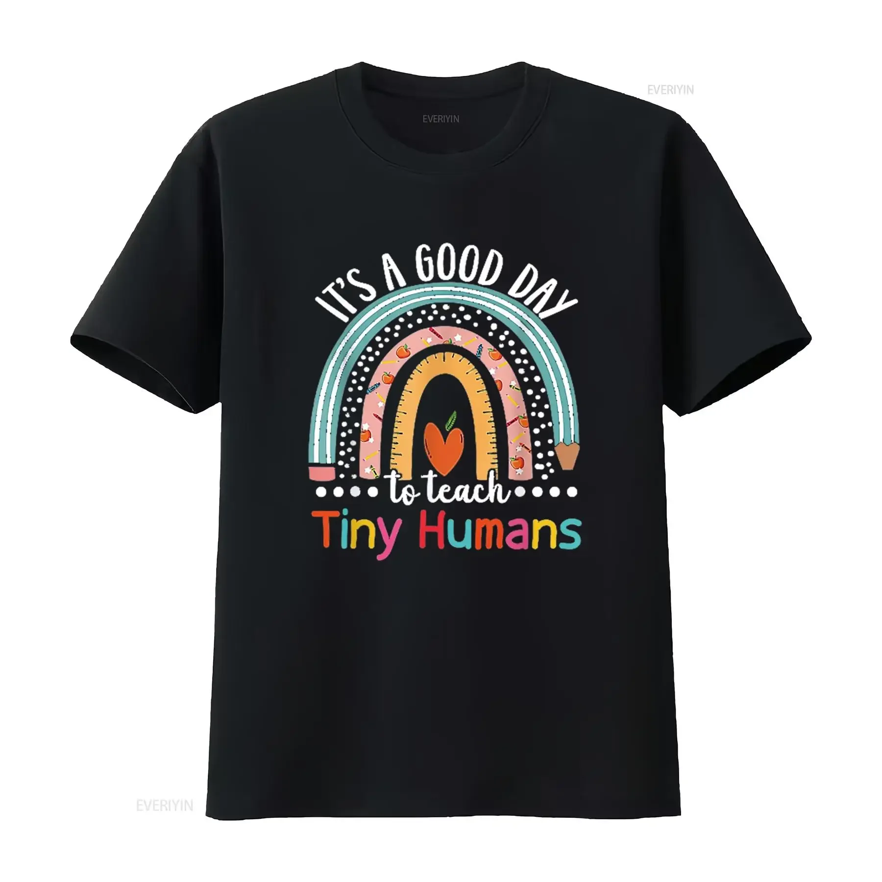 It s A Good Day To Teach Tiny Humans Funny Teacher Teaching T Shirt Black Large vintage Washed homme Breathable Stretched