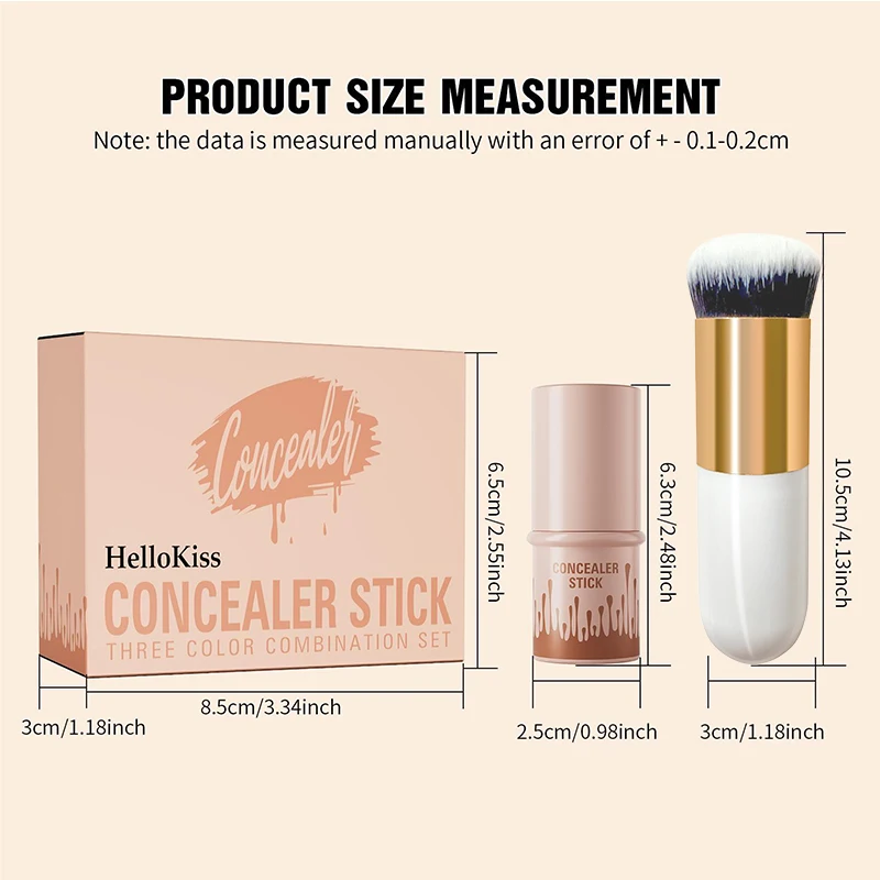 輪郭スティック、ハイライトスティック、ブラッシュスティック、輪郭ブラシの4点セット、顔の輪郭を形作る、べたつかない、防水