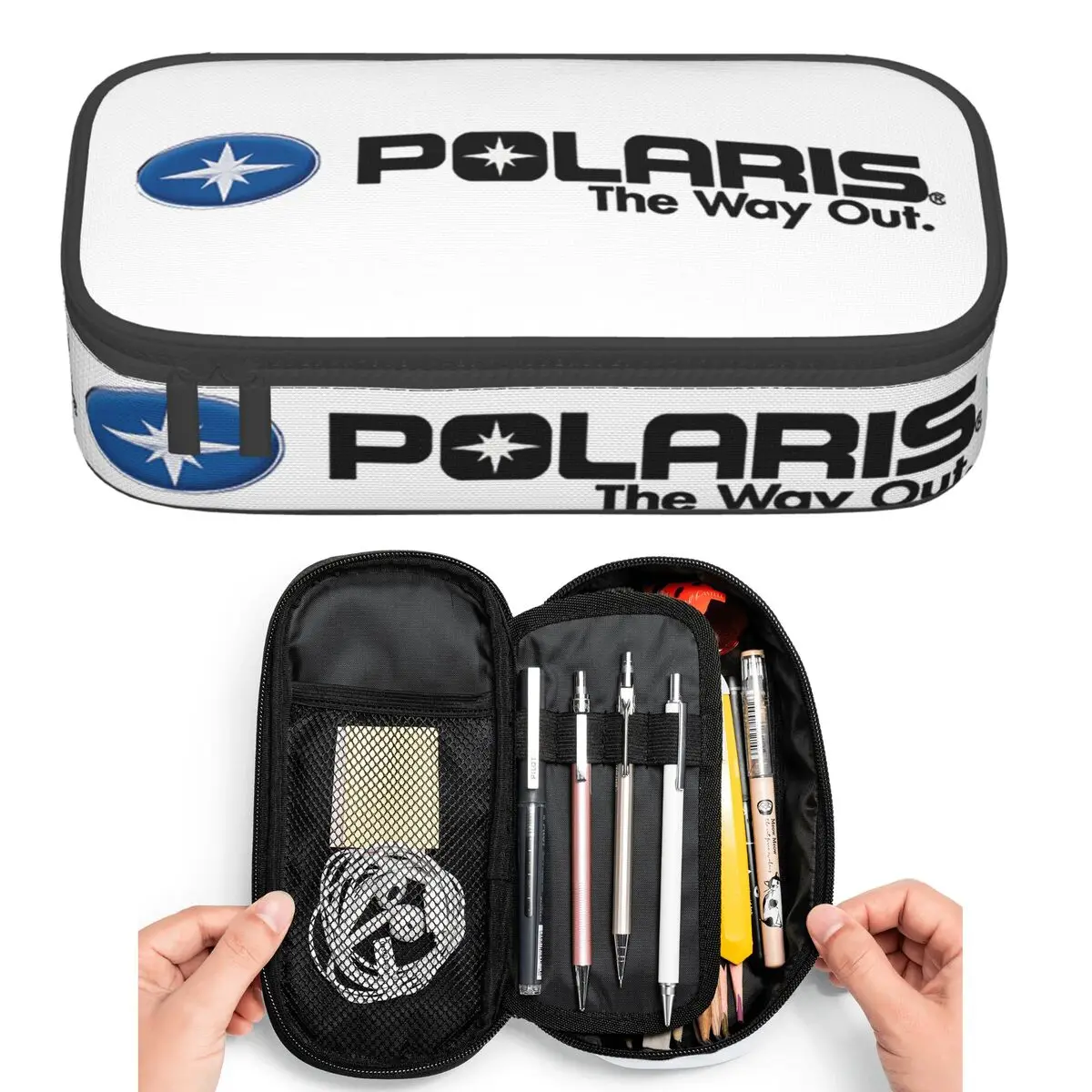 

Polaris Logo Pencil Cases for Students Pen Box Pencil Bag Large Storage Pencil Pouch Pen Holder