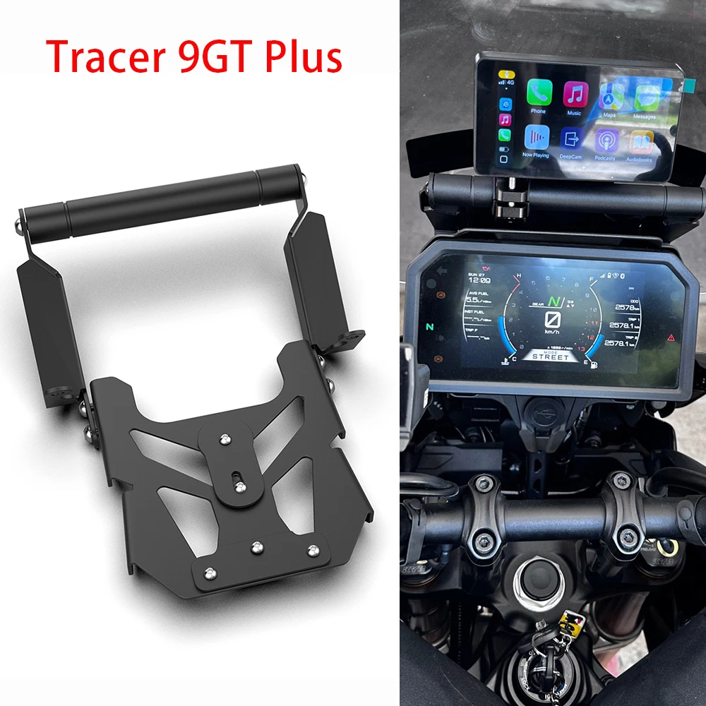 

2025 Tracer 9GT Plus Navigation GPS Phone Holder For YAMAHA Tracer 9 GT 2024 Motorcycle Handle Bar Extension Support Sat Bracket