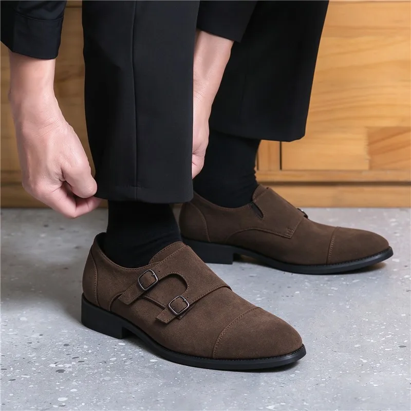 Brand Men's Shoes Autumn Anti Velvet Leather Lazy One Step Casual Mengke Shoes Fashion Spring Men's Business Leisure Loafers