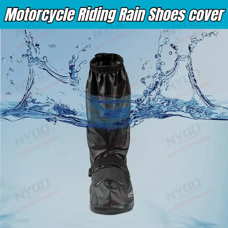 

Unisex Thickened High Top Waterproof Motorcycle Riding Rain Boot Covers Summer Storm Proof Riding Footwear Cover