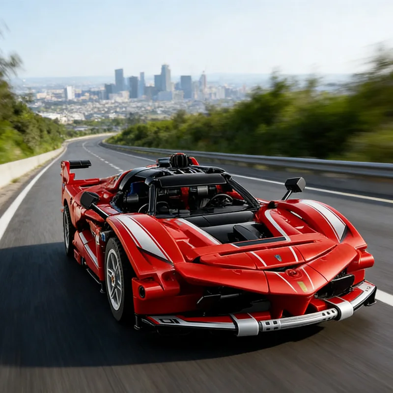 

897 деталей, новинка 2025 года, артикул 42212, в наличии, MOC, красный спортивный автомобиль FXX, декор для дома, подарок, игрушка, конструктор, подарок на Рождество, день рождения