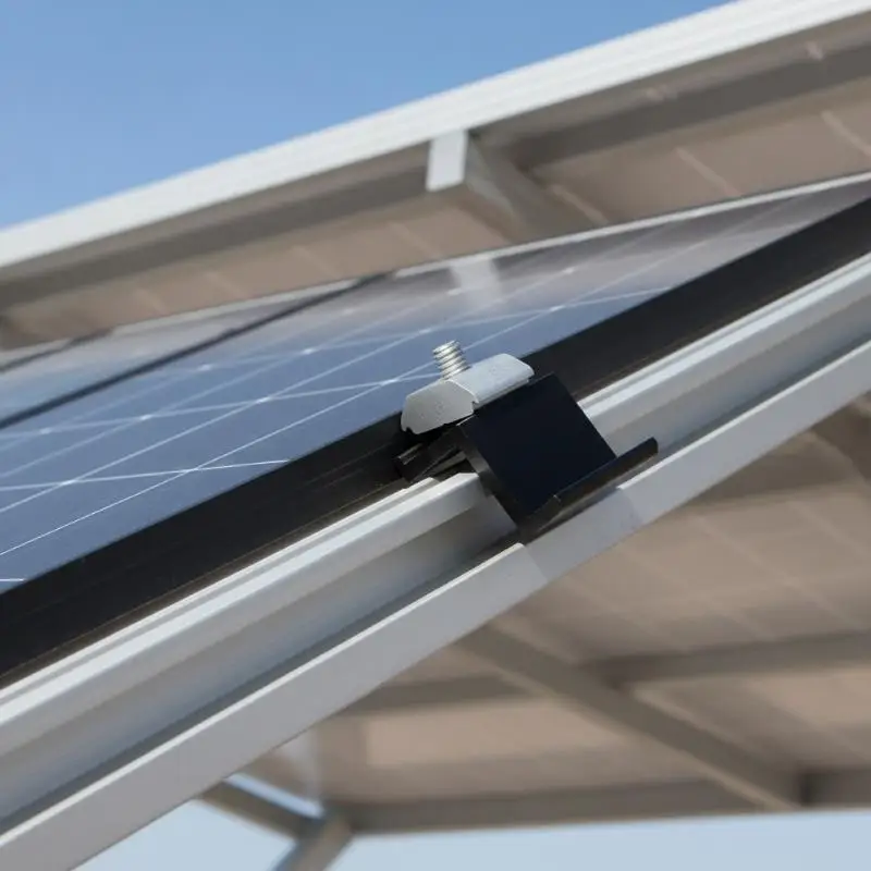 Solar Panel Mounting Clamp High Strength Aluminum Alloy for Farm Rooftop Off Grid Solar Energy System Installation