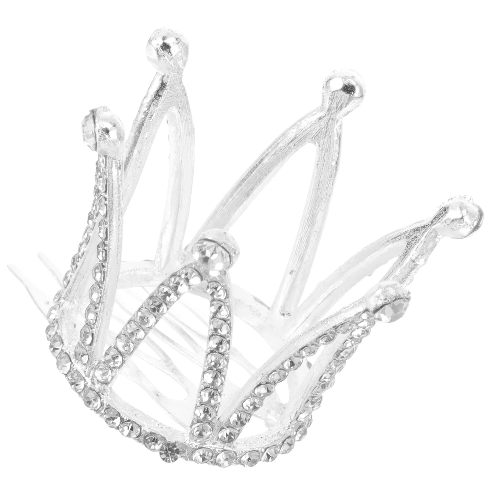 

Flower Girl Headpiece Wedding Hairband Barrettes Clip Headgear Silver Loop Child