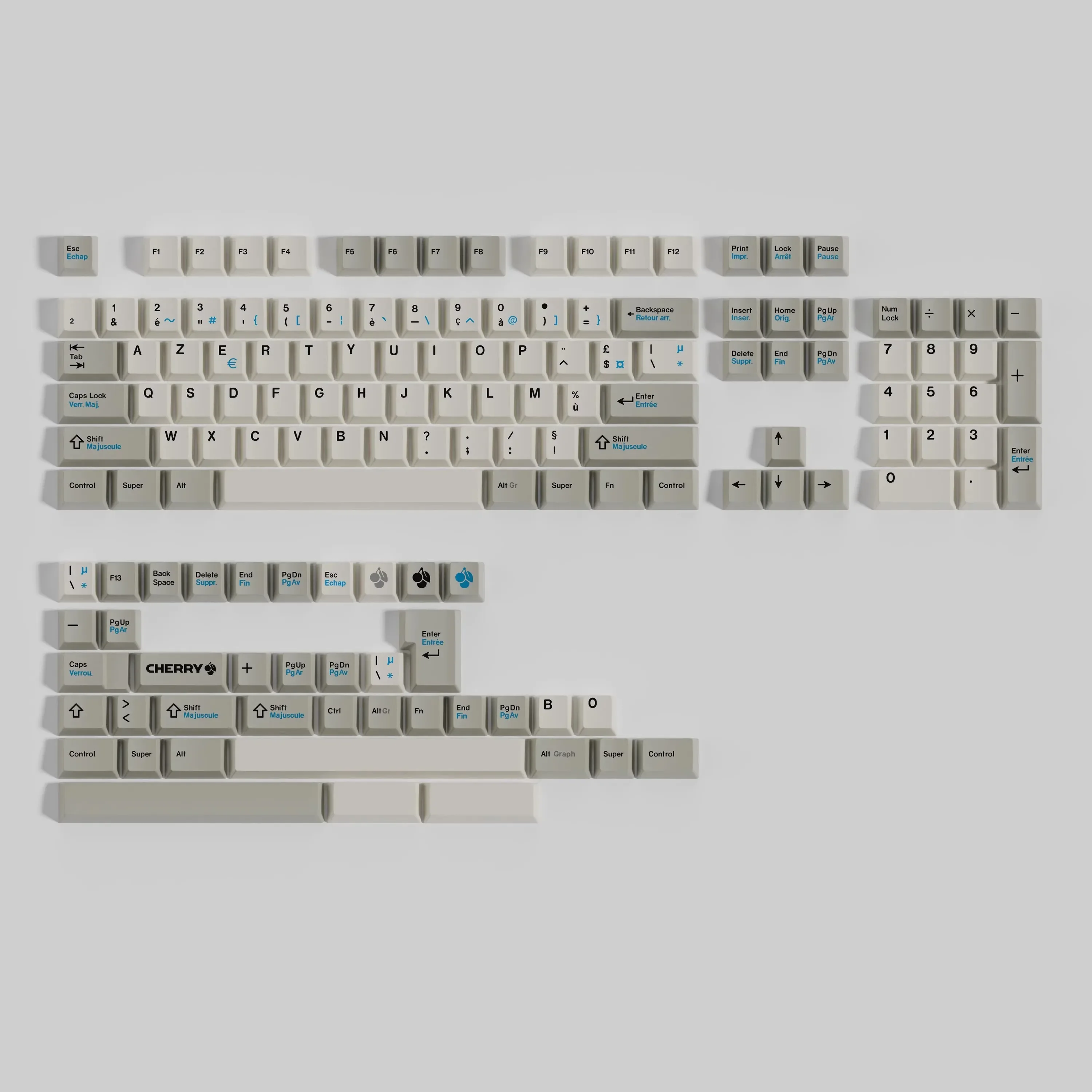 1 Set U9 L9 Retro Keycaps 6085 German French AZERTY Irish Korean Space Cadet Hebrew Katakana Hiragana Key Caps Split Spacebars
