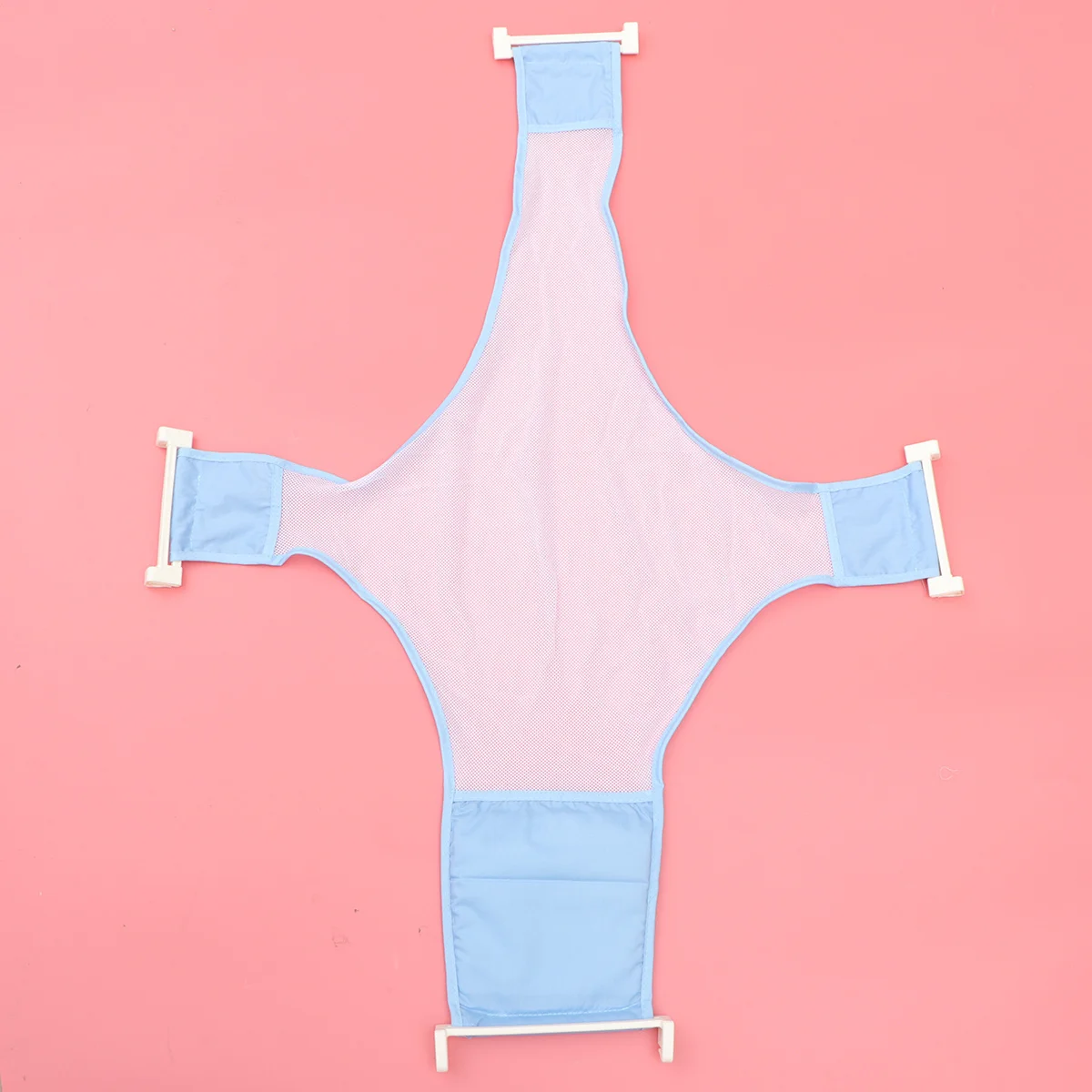 

1Pcs Baby Bath Seat Support Net Infant Shower Mesh Breathable Anti-Slip Pink Adjustable Baby Bath Supplies Infant Shower Mesh