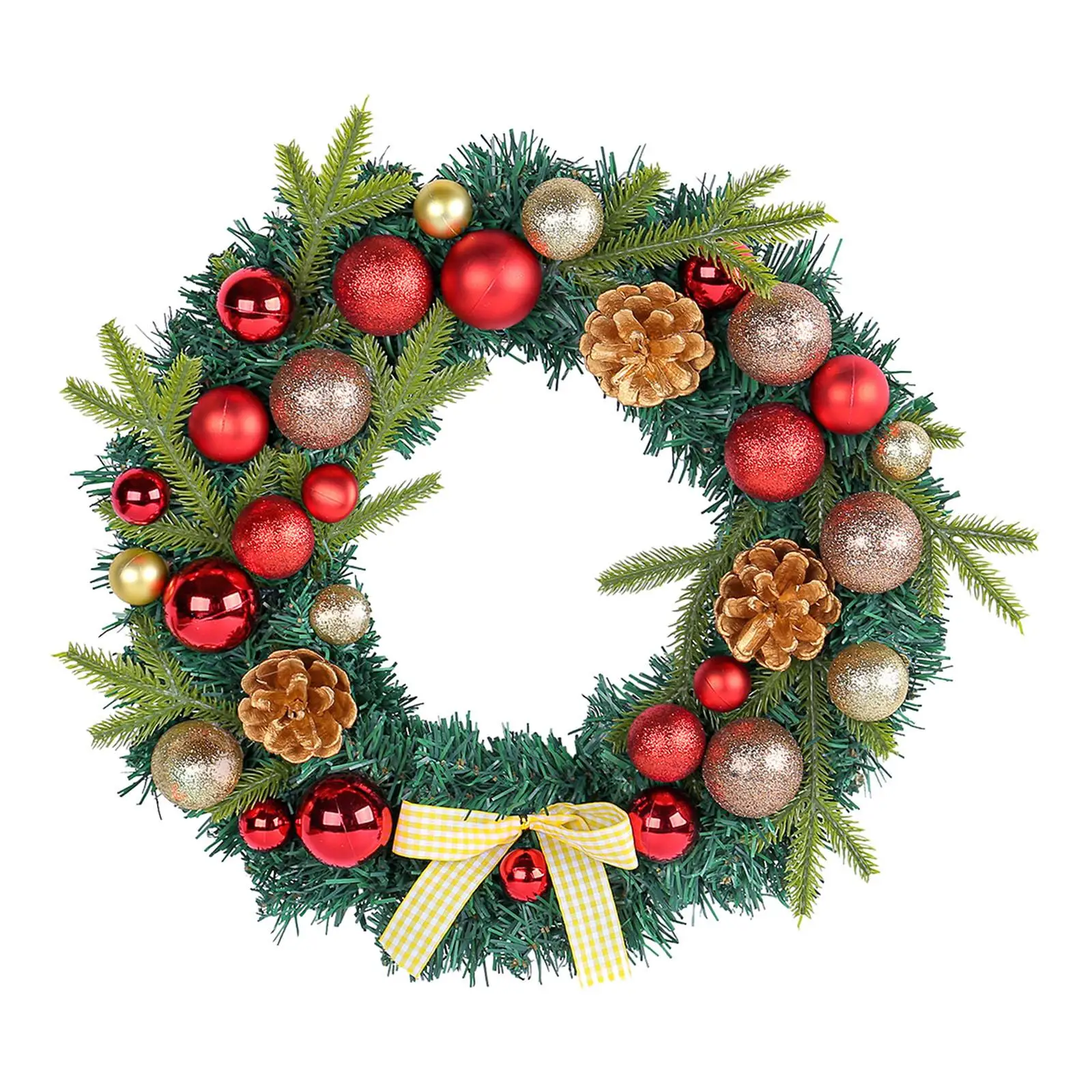 Christmas Wreath Artificial Ornament Xmas Creative Front Door Wreath Decoration for Living Room Farmhouse Office Home Bedroom