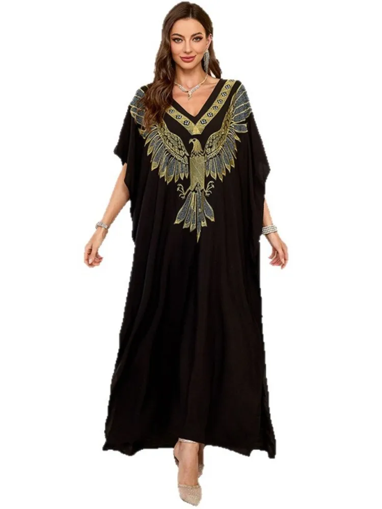 Zomer Cover Ups Vrouwen Badpak Half Mouw Gewaden Badpak 2026 Nieuwe Borduren Strand Vakantie Maxi Jurken Cover-Up