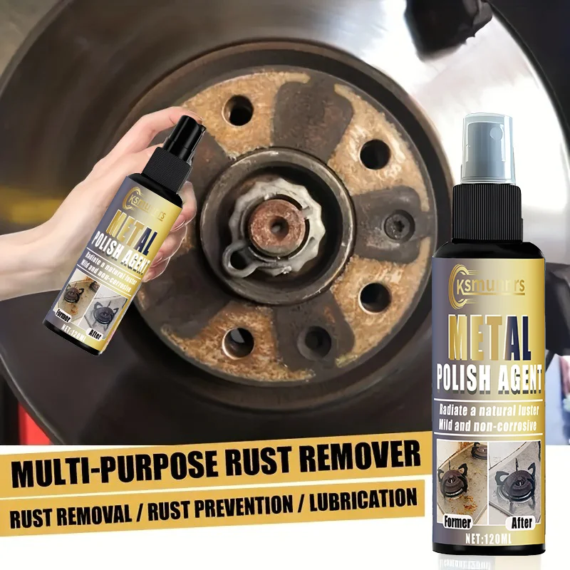 Car Rust Removal Spray, Iron Powder Remover, Multi-Functional Car Rust Remover Spray Metal Surface Chrome Paint Car Maintenance
