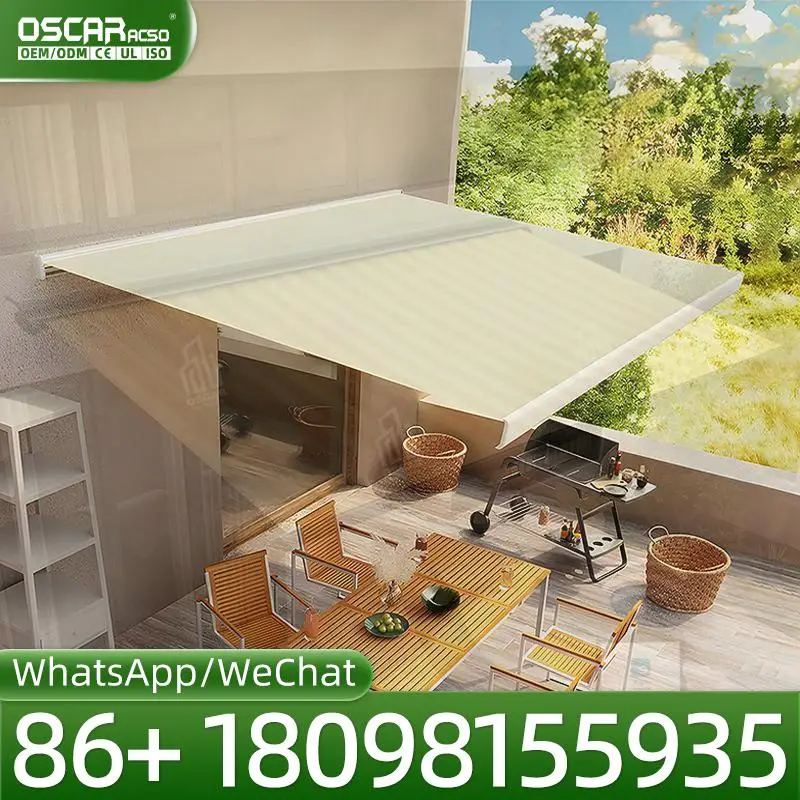 

Electric Aluminum Fabric Balcony Shop Rain Canopy High Quality Retractable Awning