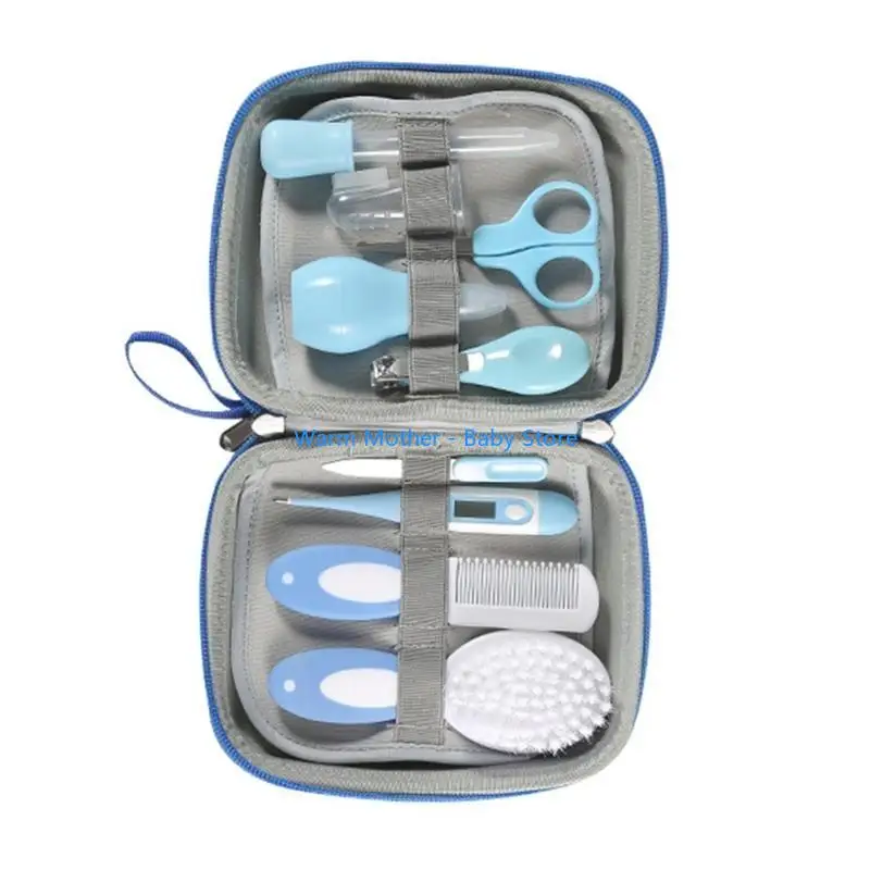 

9/12pcs Baby Grooming Kits Completes Baby Health Set Baby Grooming Bundles All in Solution for Gentle Maintenance 57QE