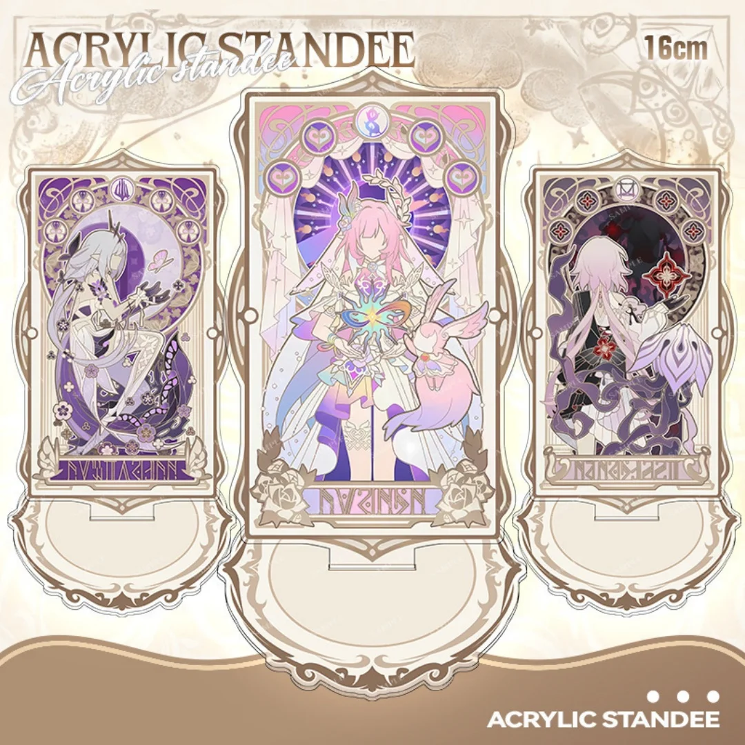 New Honkai: Star Rail Character Stand Phainon Cyrene Tarot Card Series Cute Cartoon Desk Ornament Gift Anime Game Keychain