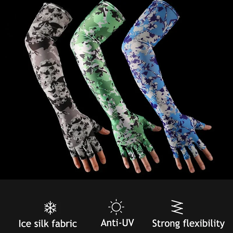 

UV Solar Arm Sleeves Women Men Summer Cycling Long Sleeves Anti-Sunburn Sleeves Running Cycling Sleeve UV Protect
