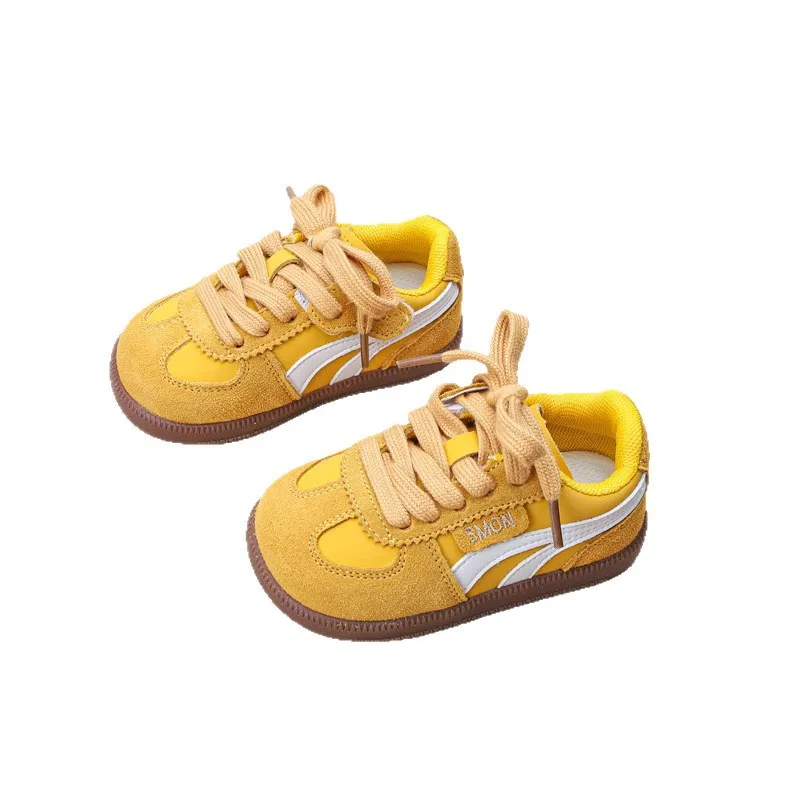 

Kids Toddler Versatile Casual Running Shoes Autumn Childrens Boys Girls Microfiber Leather Flat Non-slip Casual Skateboard Shoes