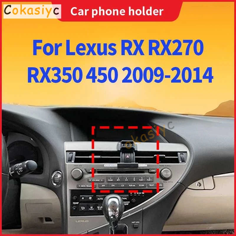 Suporte de telefone para carro, base fixa especial para Lexus RX RX270 RX350 450 2009 2010 2011-2014, suporte para celular, carregamento sem fio para 