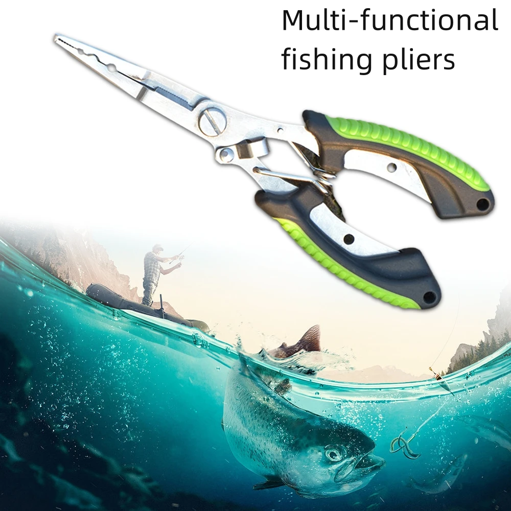 Fishing tongs, anti slip, high-strength, multifunctional, fishing line cutting, fishing, tying hook pliers, fishing equipment