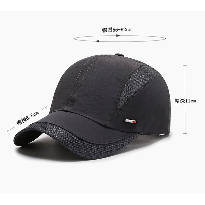 1pc Thin Section Sunshade Quick Drying Sports Cap Mesh Hat Male Summer Breathable Outdoor Fishing Sun Hat Summer Cap