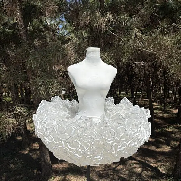 MAGOGO Women 30CM Super Violent Puffy Short Petticoat with 28M Flounce Boneless Ball Gown Short Lolita Duck-Butt Underskirt