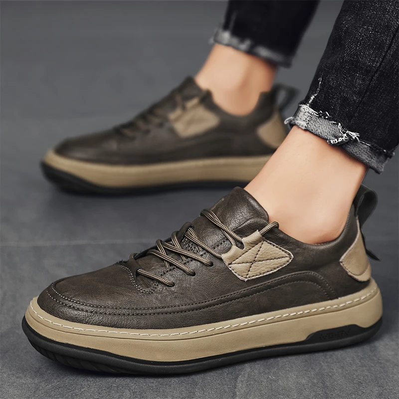 Men\'s Shoes Fashion Luxury Casual Sneakers 2023 Comfort Sports Flats Male Footwear Versatile Leather Outdoor Daily Oxford Shoes