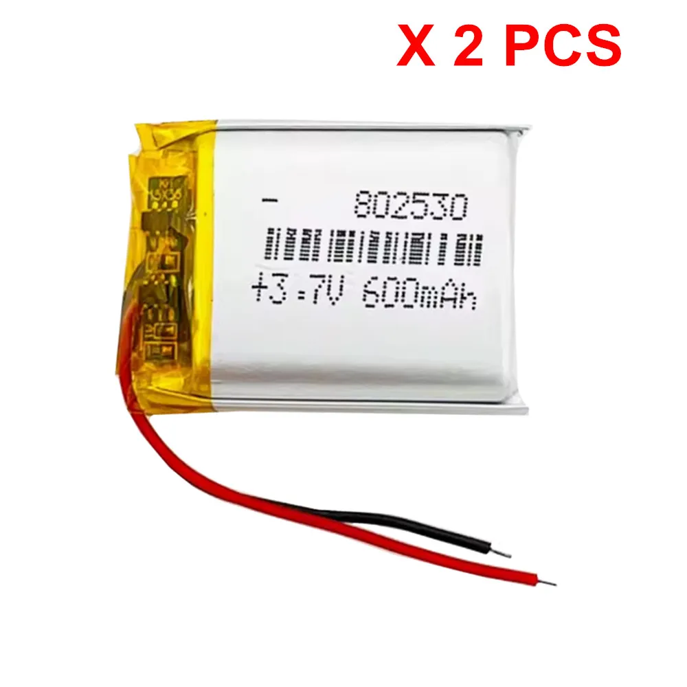 2PCS 302530 402530 502530 602530 702530 802530 902530 102530 Li-Polymer Battery for MP3 MP4 GPS PSP Smart Watch Driving Recorder
