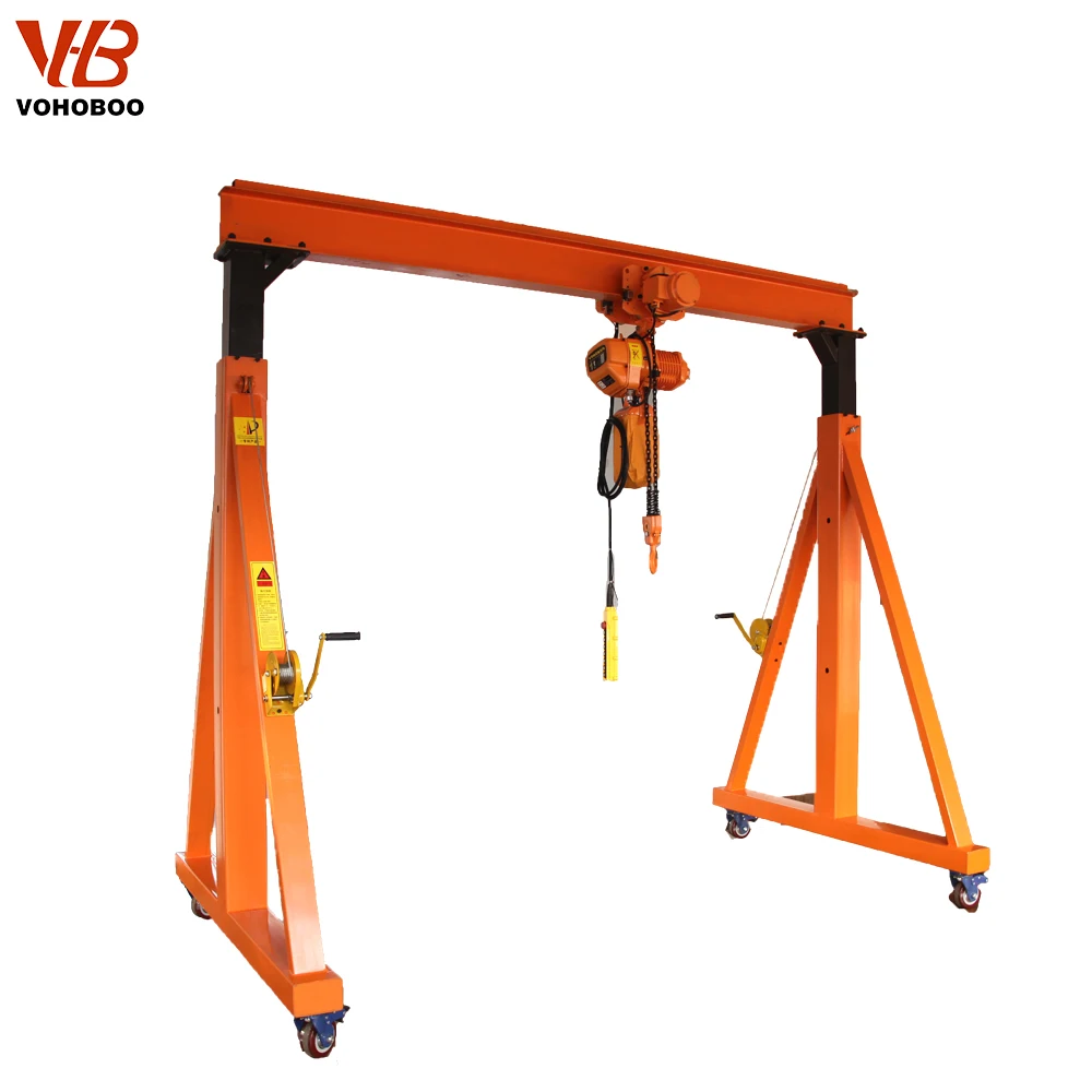 Light Duty Non-Rail Mobile Manual Gantry Portable Gantry Crane 0.5t ~20t