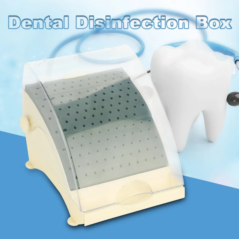 142 Holes Dental Bur Holder Block Stand Disinfection Case with Pull out Drawer