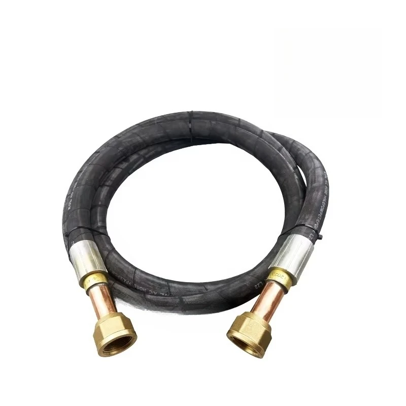 Flexible rubber hoses for air conditioning refrigeration and heat exchange components