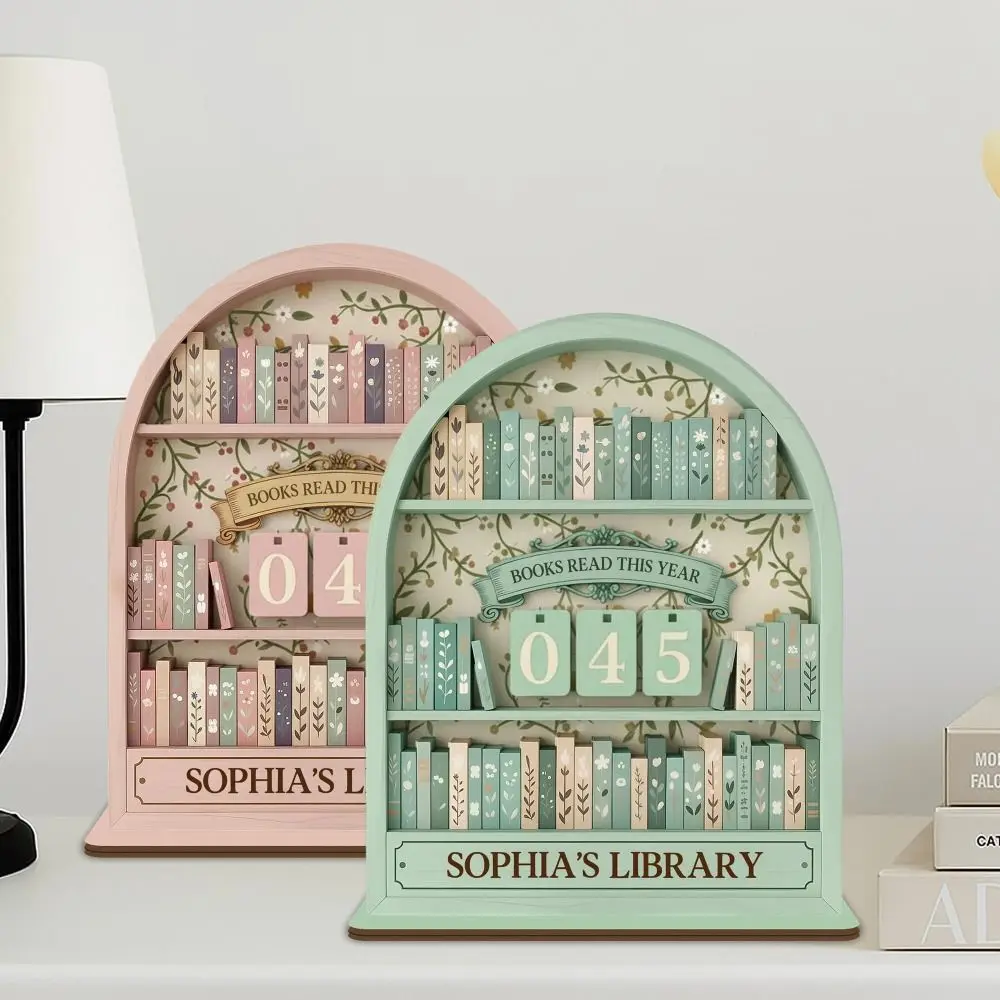 New Wooden Books Read Tracker Books Read This Year Gift Reading Counter Book Lovers Reading Tracker Signage Home Library Decor