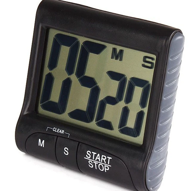 Cyfrowy wyświetlacz zegarem kuchennym z mocnym magnesem Tylny stojak Wiszący otwór Głośny alarm LCD Zegar kuchenny do treningu Pieczenie Jajko