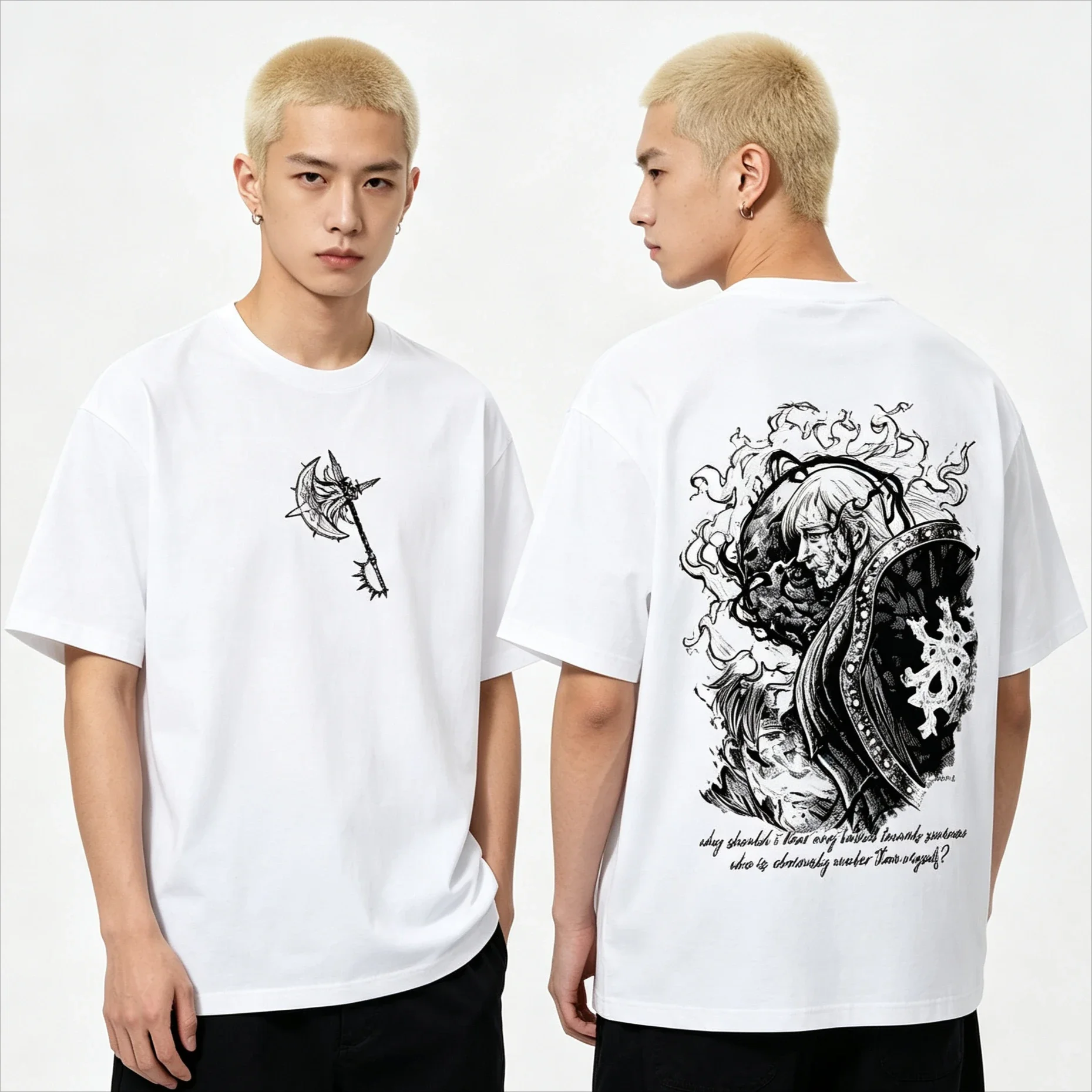 Summer Hot Sale Anime The Seven Deadly Sins Lion's Sin of Pride Escanor Print T-shirt Y2K Breathable Streetwear Casual T-shirt