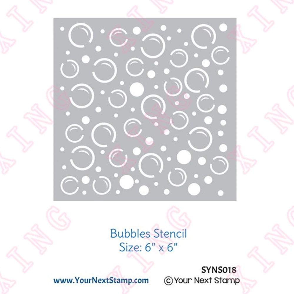 2022 New Bubbles Diy Layering Stencils Painting Scrapbook Coloring Embossing Album Decoration Template Craft Paper Card Stencil