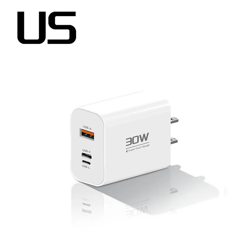 PD30W USB C Charger Fast Charging Quick Charge 3.0 PD Phone Power Adapter for iPhone14 13 Pro Xiaomi Laptop Samsung EU/US Plug