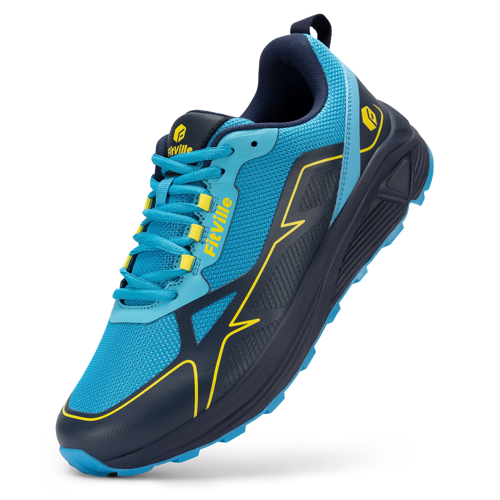 Fit ville rutsch feste Trail running Schuhe Herren Turnschuhe extra breit leicht für männliche geschwollene Füße Bogen Unterstützung Schmerz linderung – Detail 19