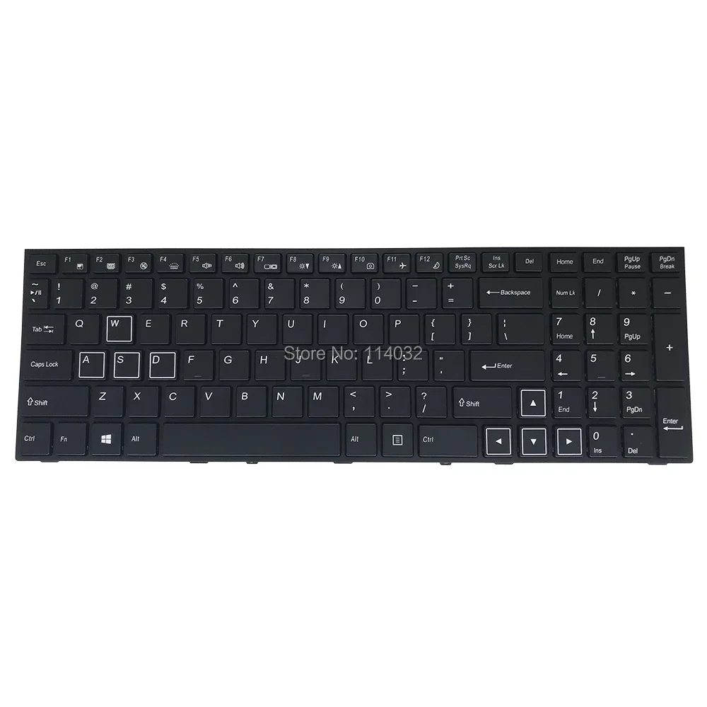 US Backlit Keyboard For Clevo N150SD N150RD N150RF N150SC N151SD N170RD N170SD English Backlight Laptop Replacement Keyboard