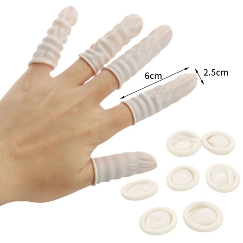 Hand-made Latex Finger Cot Antifouling Waterproof Fingerprint Removal Reusable Pottery Tools Model Works