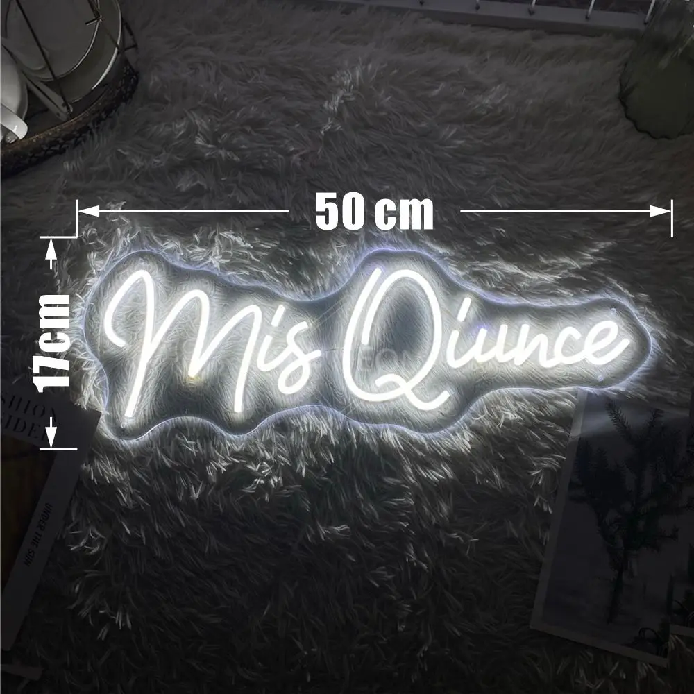 Mis Quince LED Neon Signs Spanish 15 Birthday Decor Party Bar Room Decor Wall Hanging Neon Light Led Signs Personalized Gifts