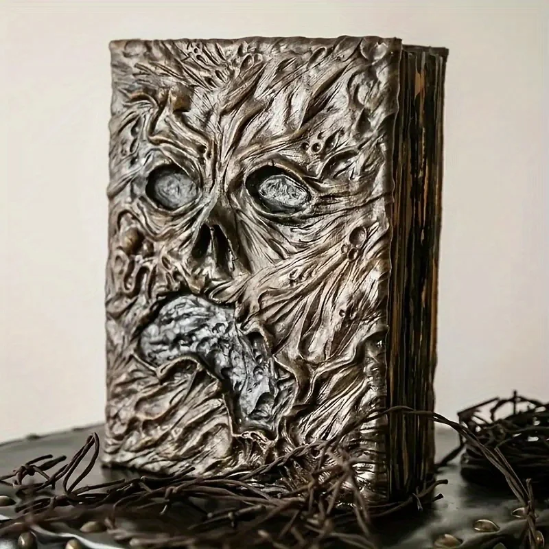 Necronomicon-libro de magia oscura, demonio malvado, invío muerto malvado, libro de utilería para ceremonia del altar, decoración de colección